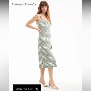 Veronica Beard Green and White Midi Dress